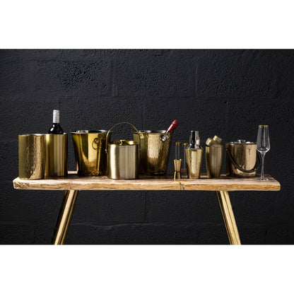 Mixology Hammered Gold Finish Wine Cooler
