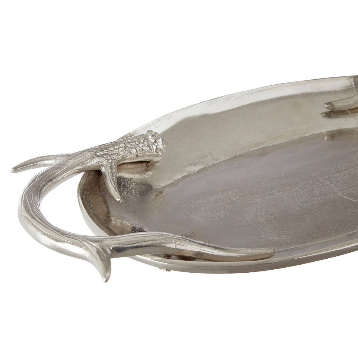 Antler Nickel Finish Serving Tray