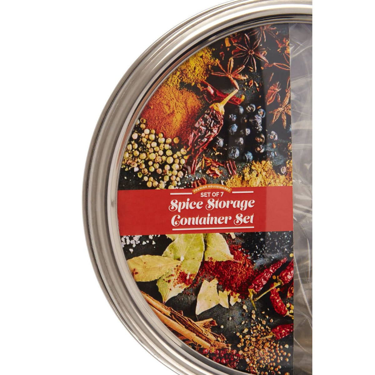 Syd Set of 7 Spice Storage Container with Clear Lid