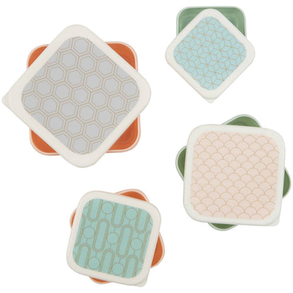 Frosted Deco Set of 4 Snack Boxes