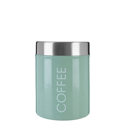 Liberty Sage Green Enamel Coffee Canister
