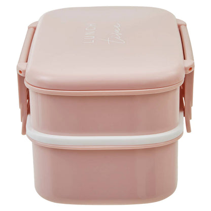 Grub Tub Light Pink Lunch Box With Cutlery