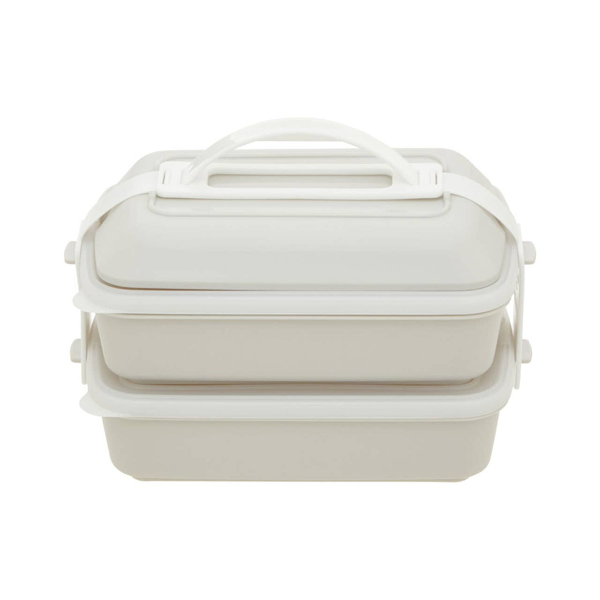 Grub Tub Warm Grey And White Lunch Box