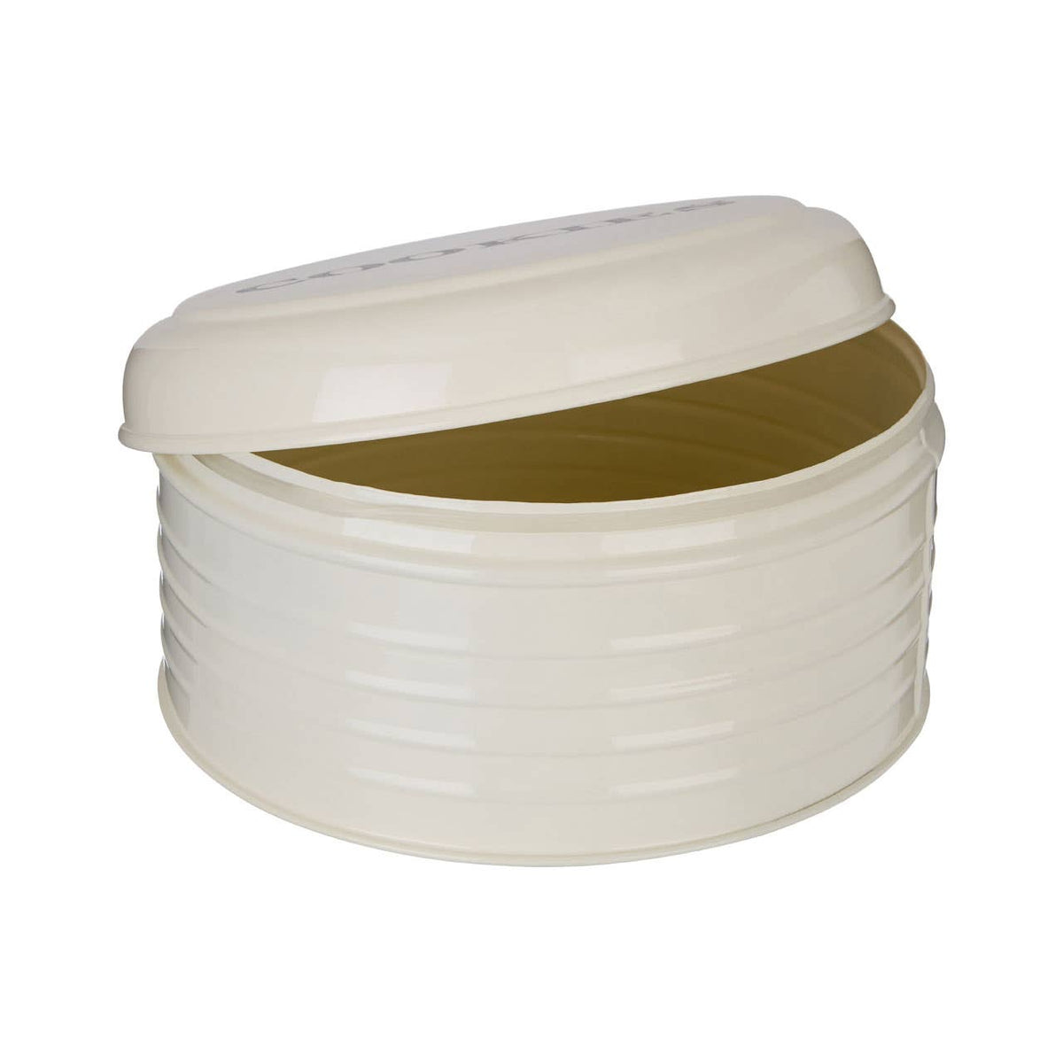 Sketch Cream Finish Round Biscuit Tin
