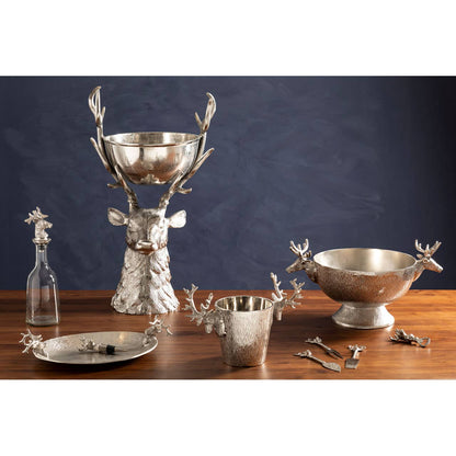 Stag Nickel Finish Serving Tray