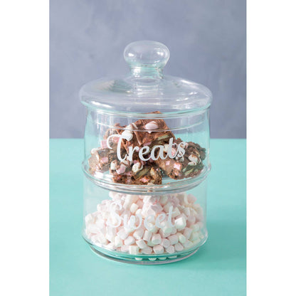 Olivia Stackable 2 Tier Glass Storage Jar