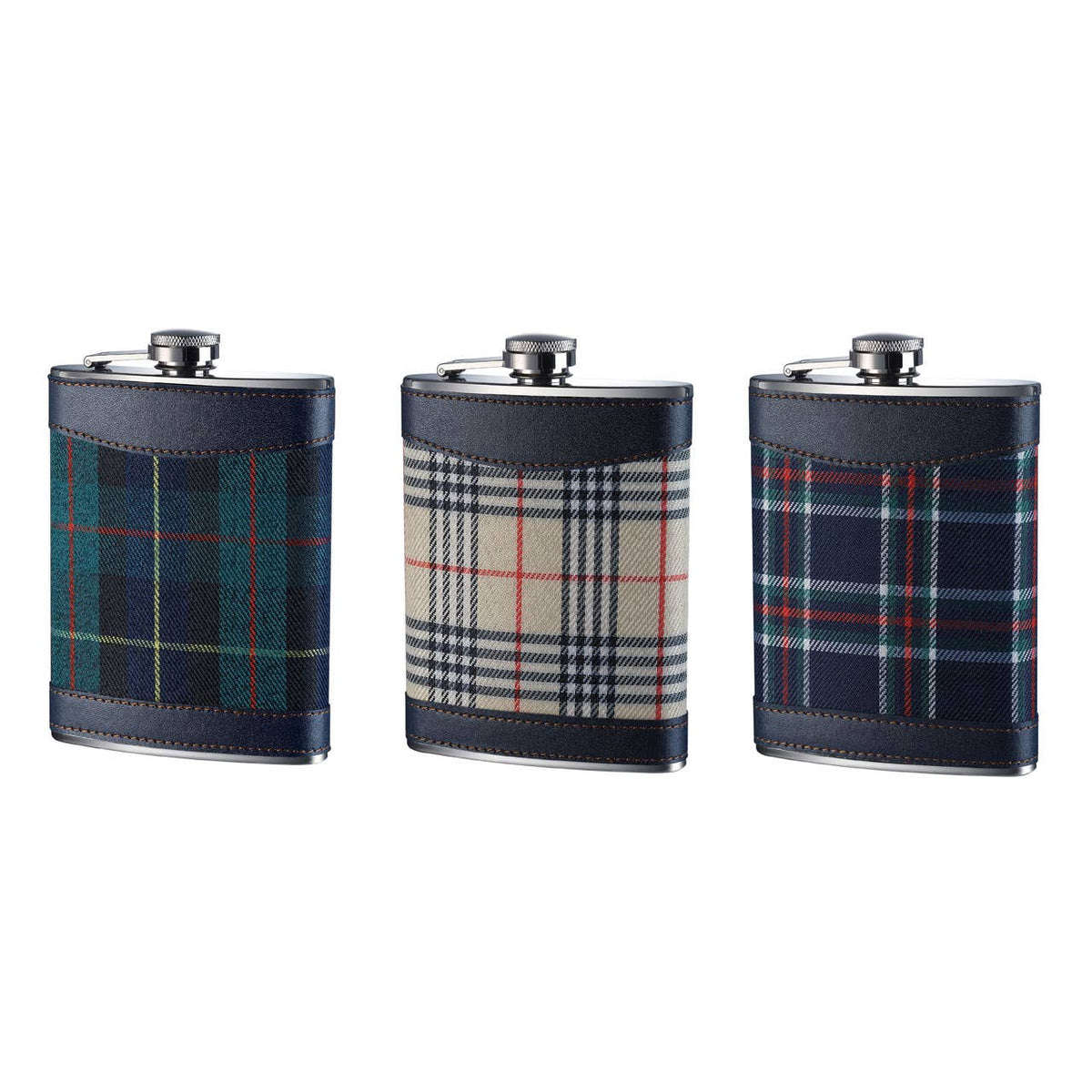 Auden Cream Tartan Hip Flask
