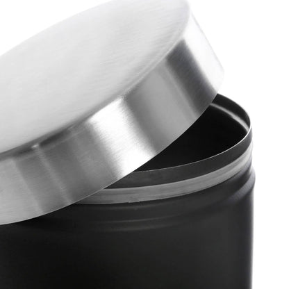 Liberty Black Enamel and Silver Set of 3 Canisters