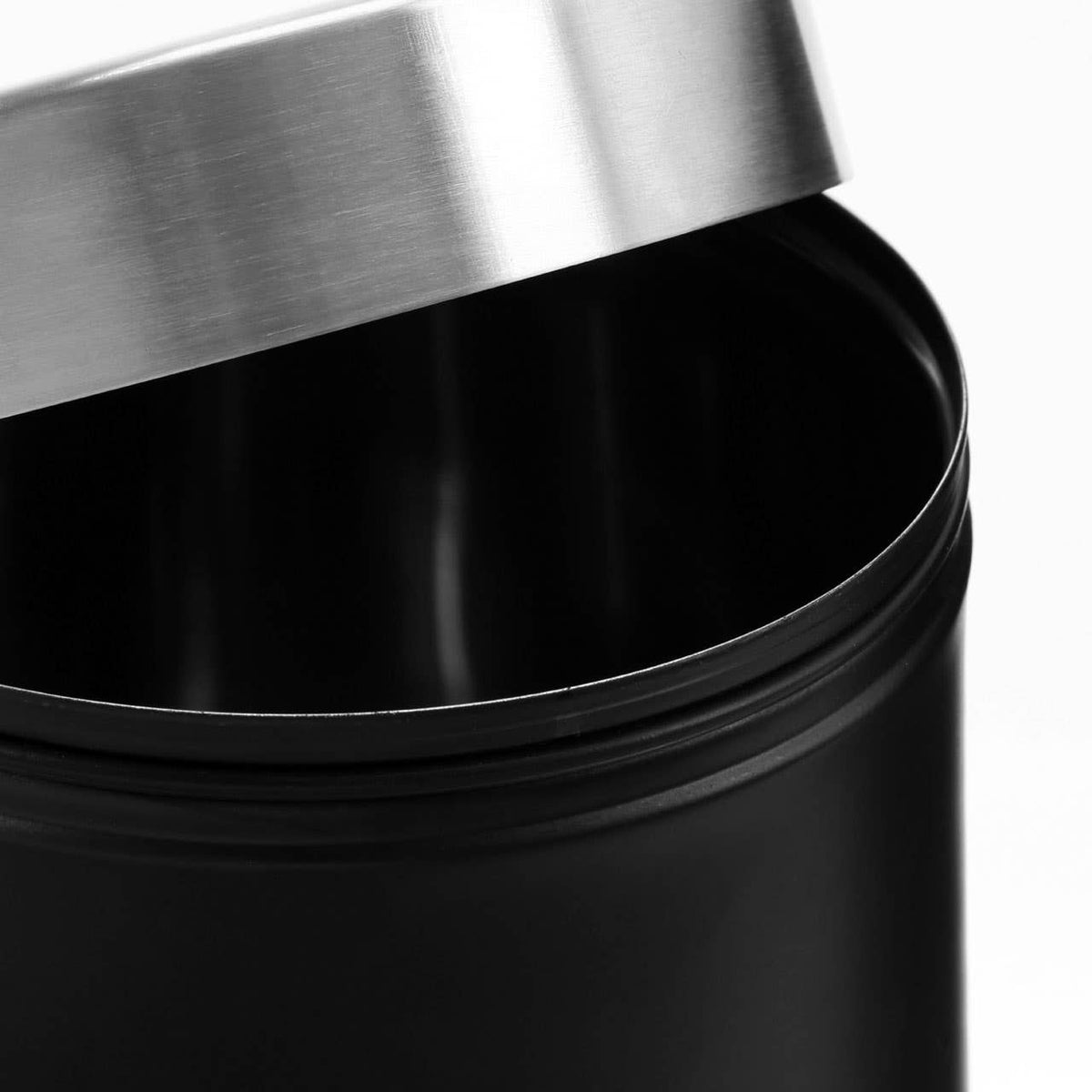 Liberty Black Enamel and Silver Biscuit Canister