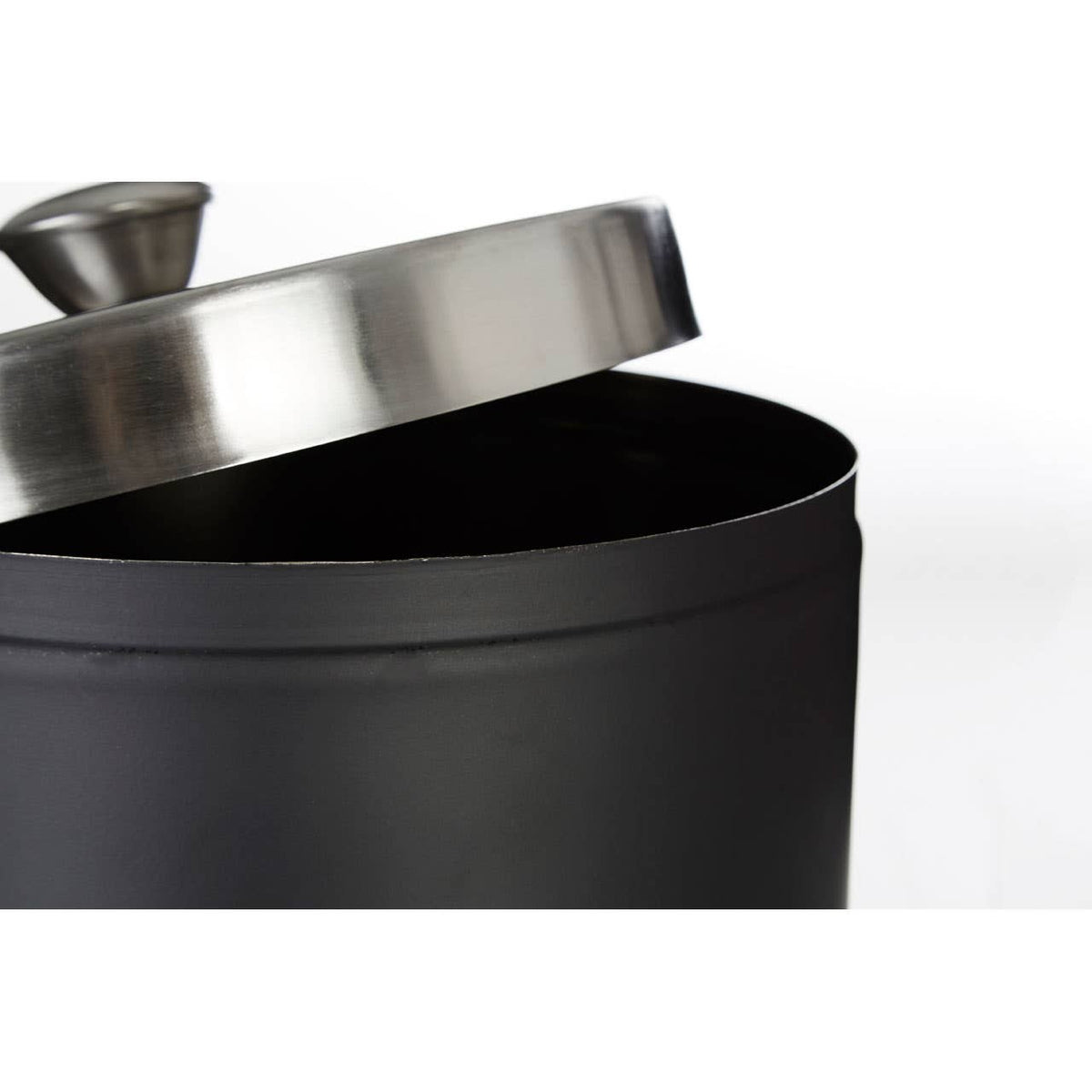 Liberty Black Enamel and Silver Bread Bin
