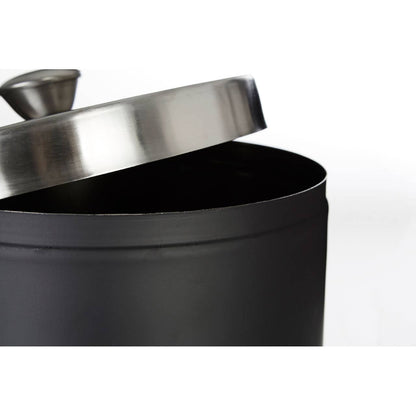 Liberty Black Enamel and Silver Bread Bin