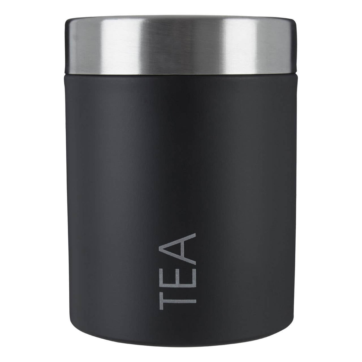 Liberty Black Enamel  and Silver Tea Canister
