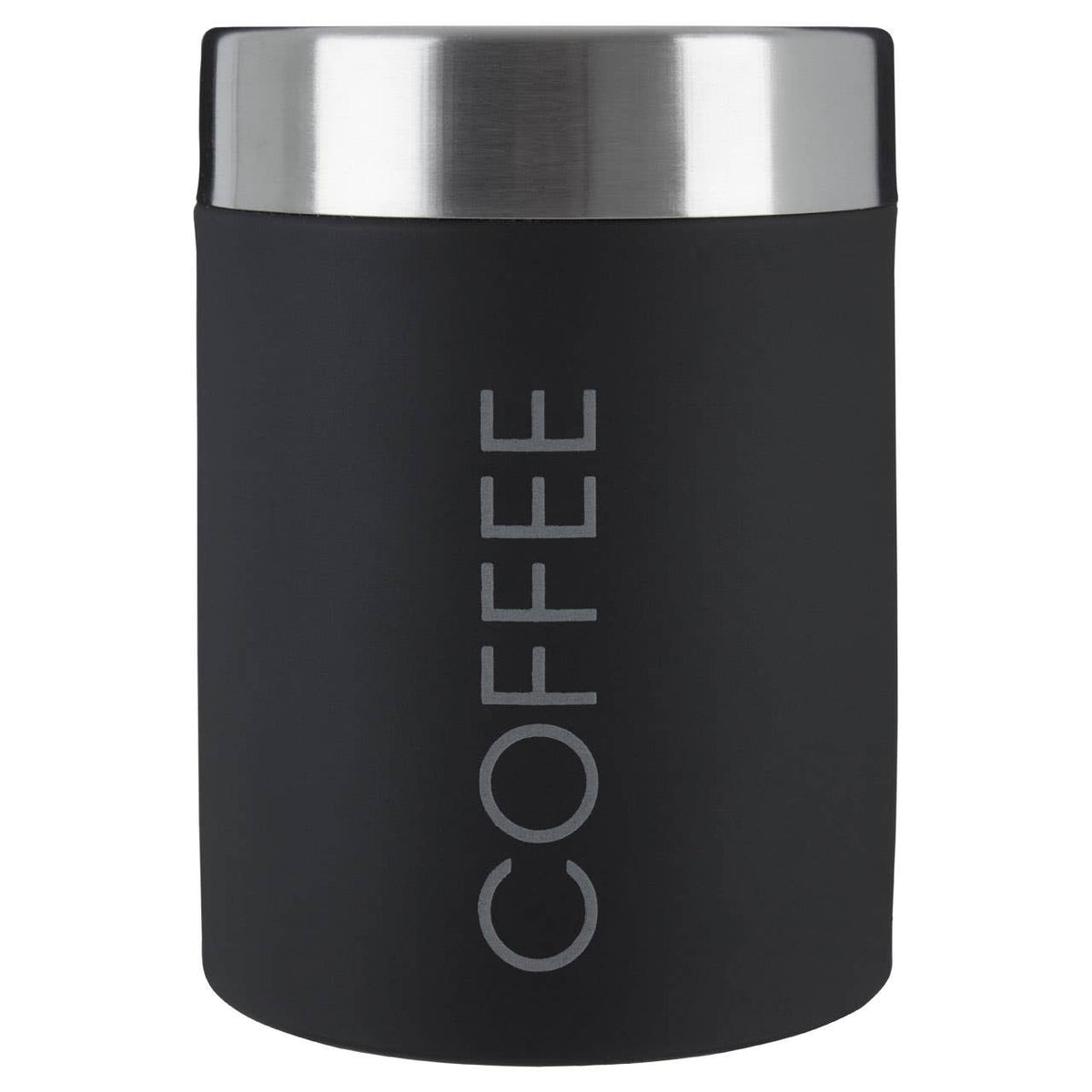 Liberty Black Enamel and Silver Coffee Canister