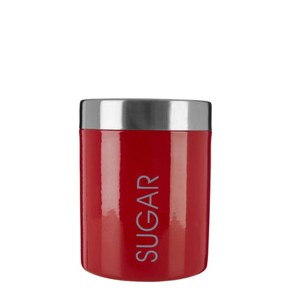 Liberty Red Enamel Sugar Canister