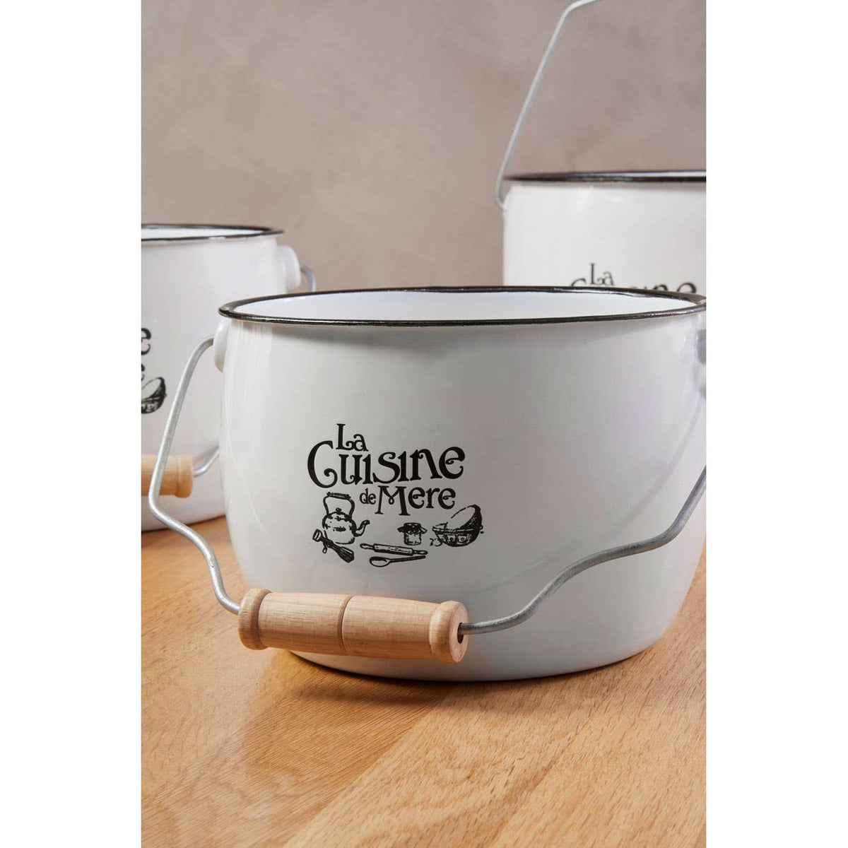 La Cuisine De Mere Set of 3 Storage Pots.