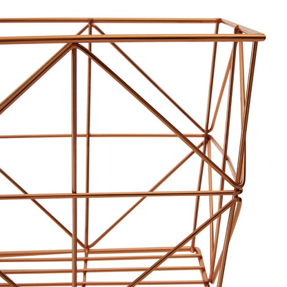 Vertex Copper Finish Tapered Wire Basket