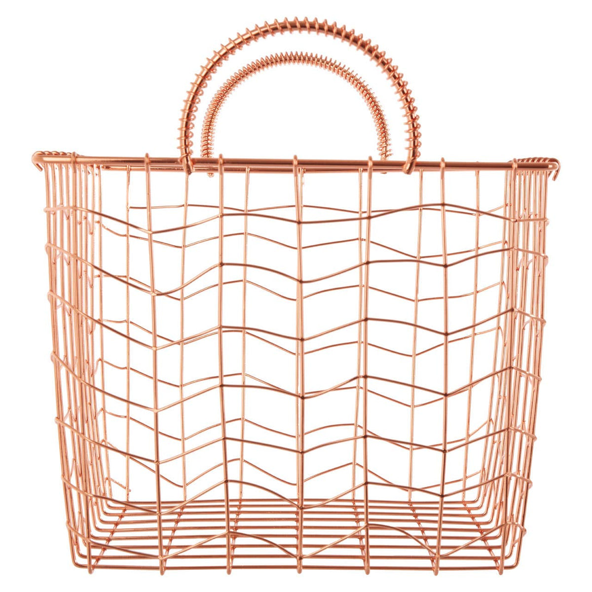 Vertex Wavy Grid Rectangular Wire Basket