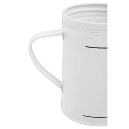 Grocer White Metal Flour Shaker