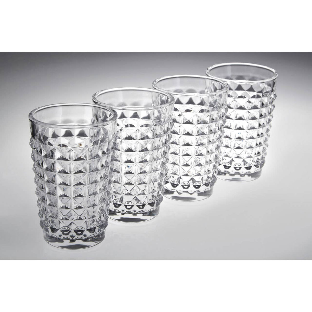 Set Of Four Pyramid Hi Ball Glasses