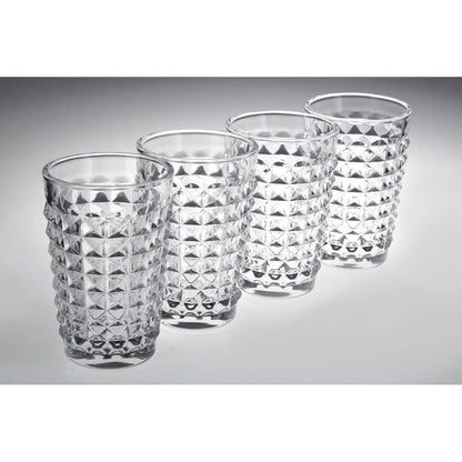 Set Of Four Pyramid Hi Ball Glasses