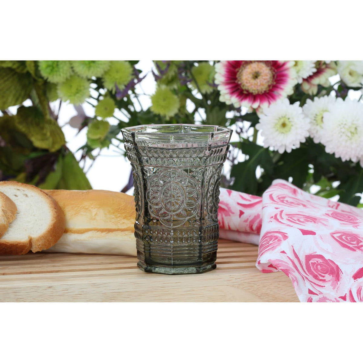 Baroque Smoked Glass Tumbler