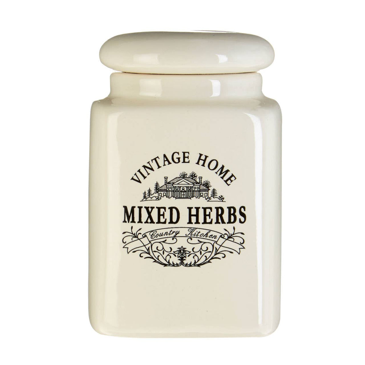 Vintage Home Set of Six Cream Spice Jars