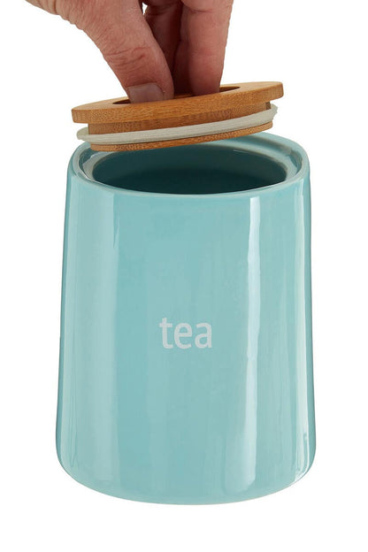Fletcher Blue Ceramic Tea Canister
