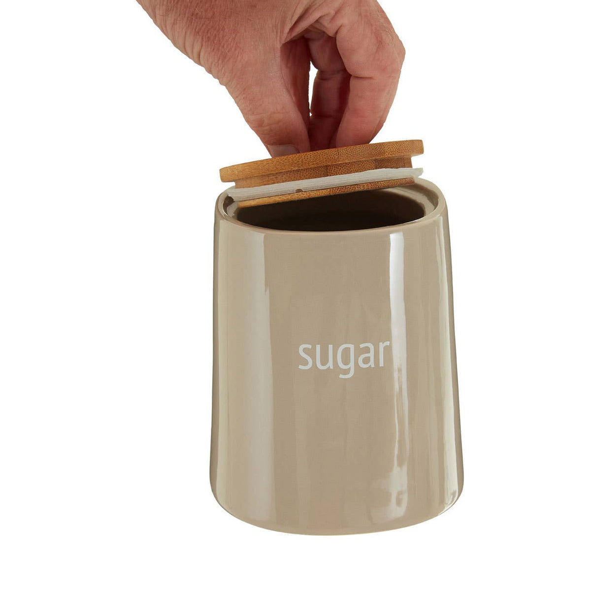 Fletcher Beige Ceramic Sugar Canister