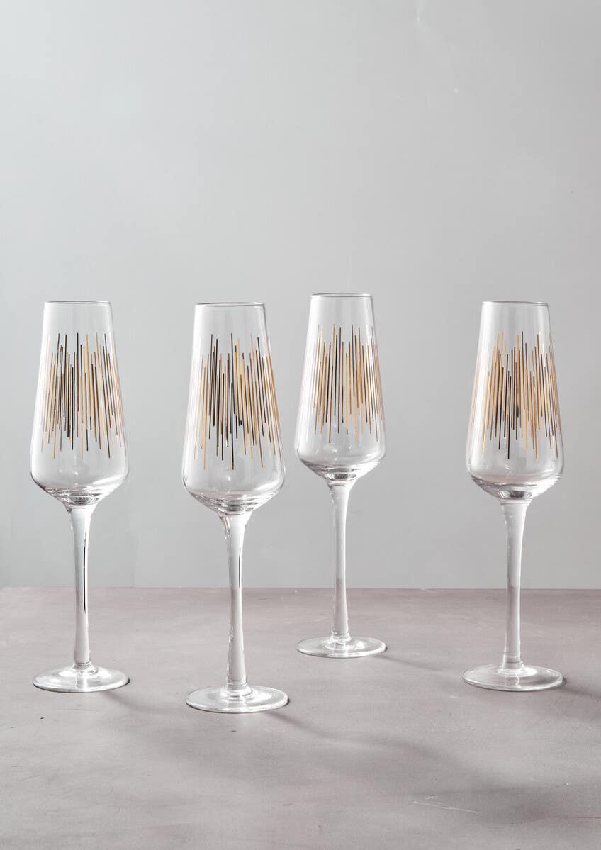 Jazz Champagne Glasses Set of 4