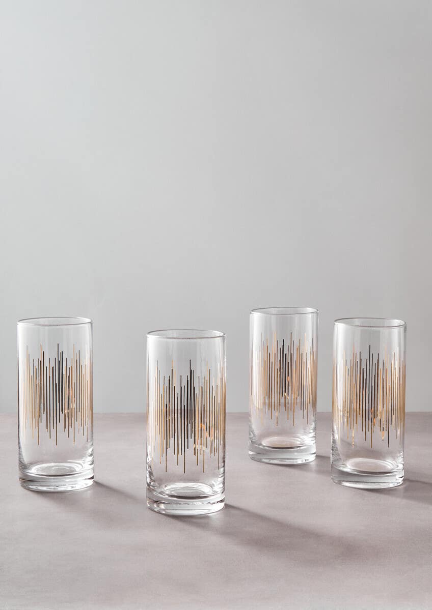 Jazz Highball Glasses Set of 4