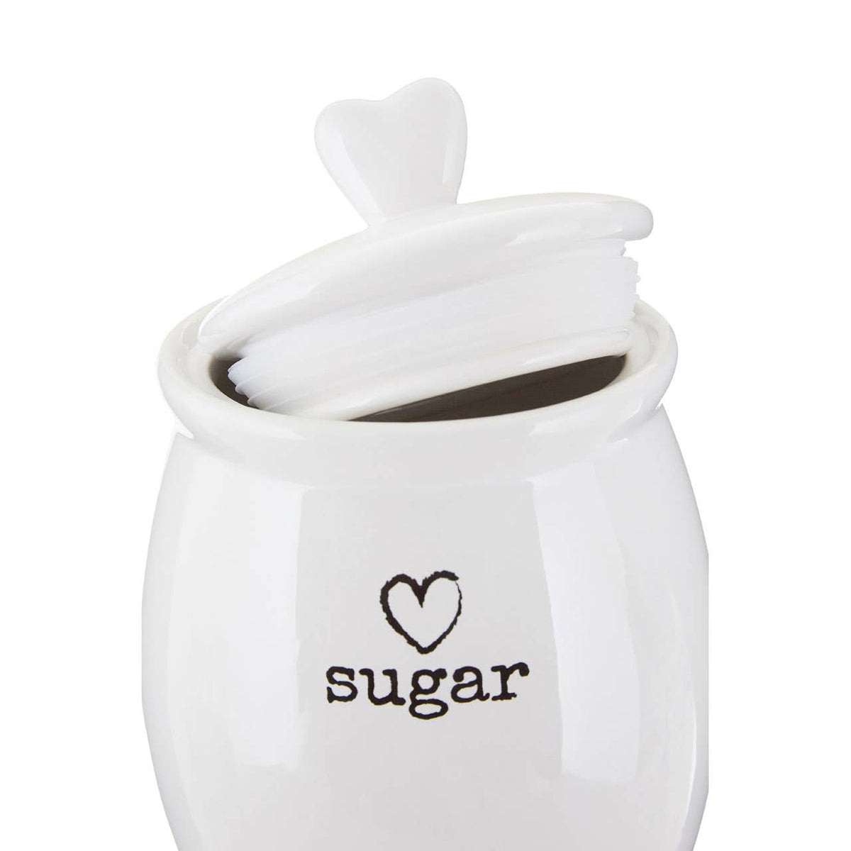 Charm White Dolomite Sugar Canister