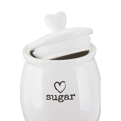 Charm White Dolomite Sugar Canister