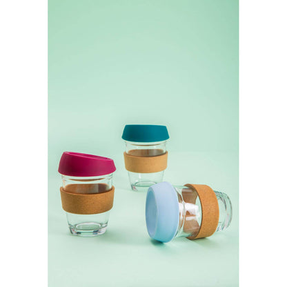 Mimo Glass Mug With Dark Green Silicone Lid