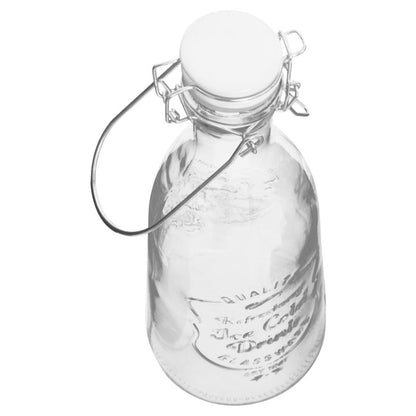 Dayla Embossed Glass Bottle Set With Four Glasses