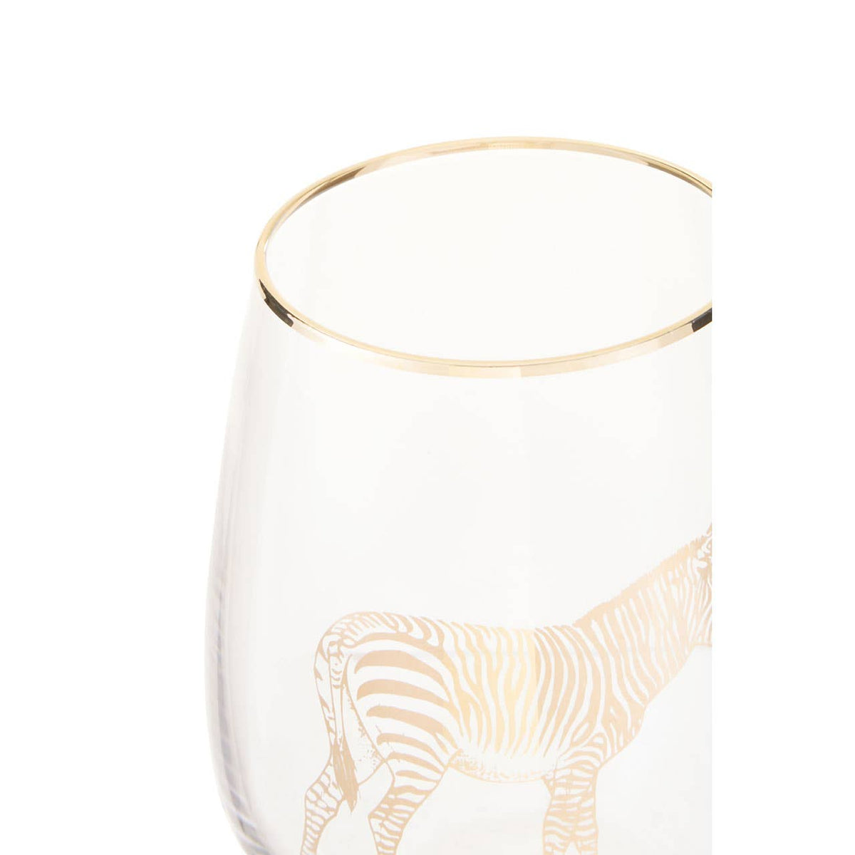 Nomi Gold Zebra Curved Tumbler