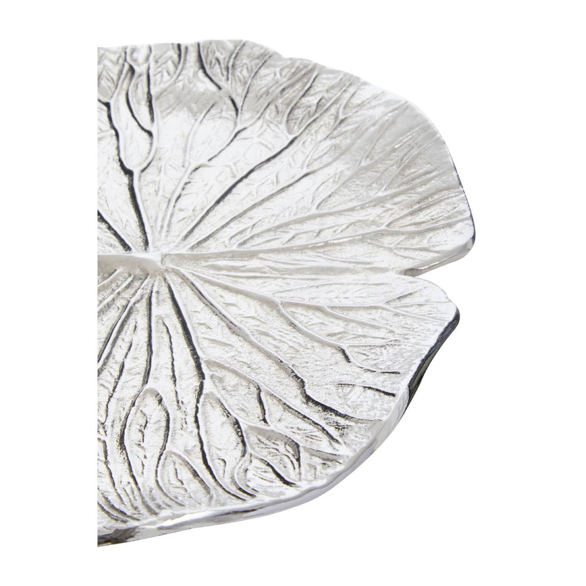 Salma Silver Finish Lotus Leaf Cake Stand