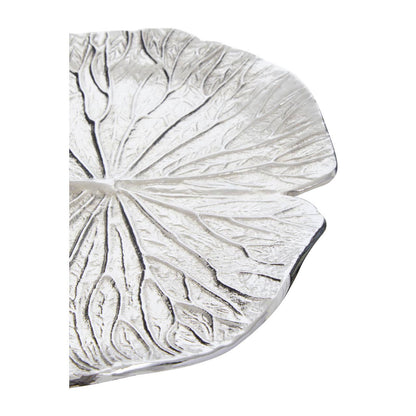Salma Silver Finish Lotus Leaf Cake Stand