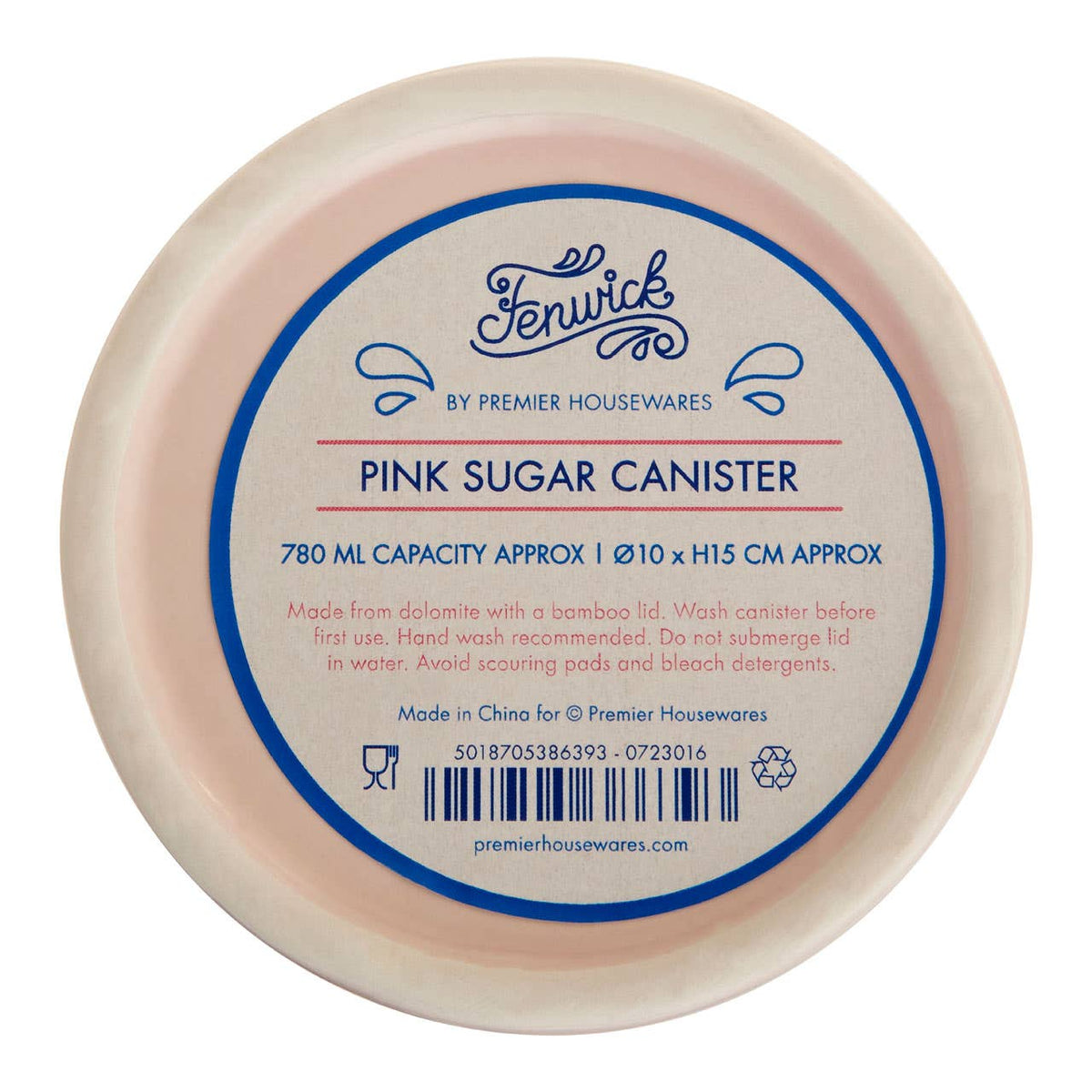 Fenwick Pink Sugar Canister