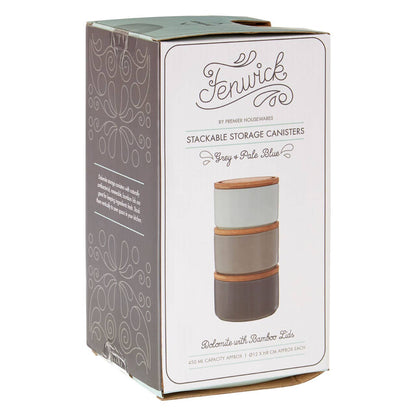 Fenwick Set of Three Stacking Canisters