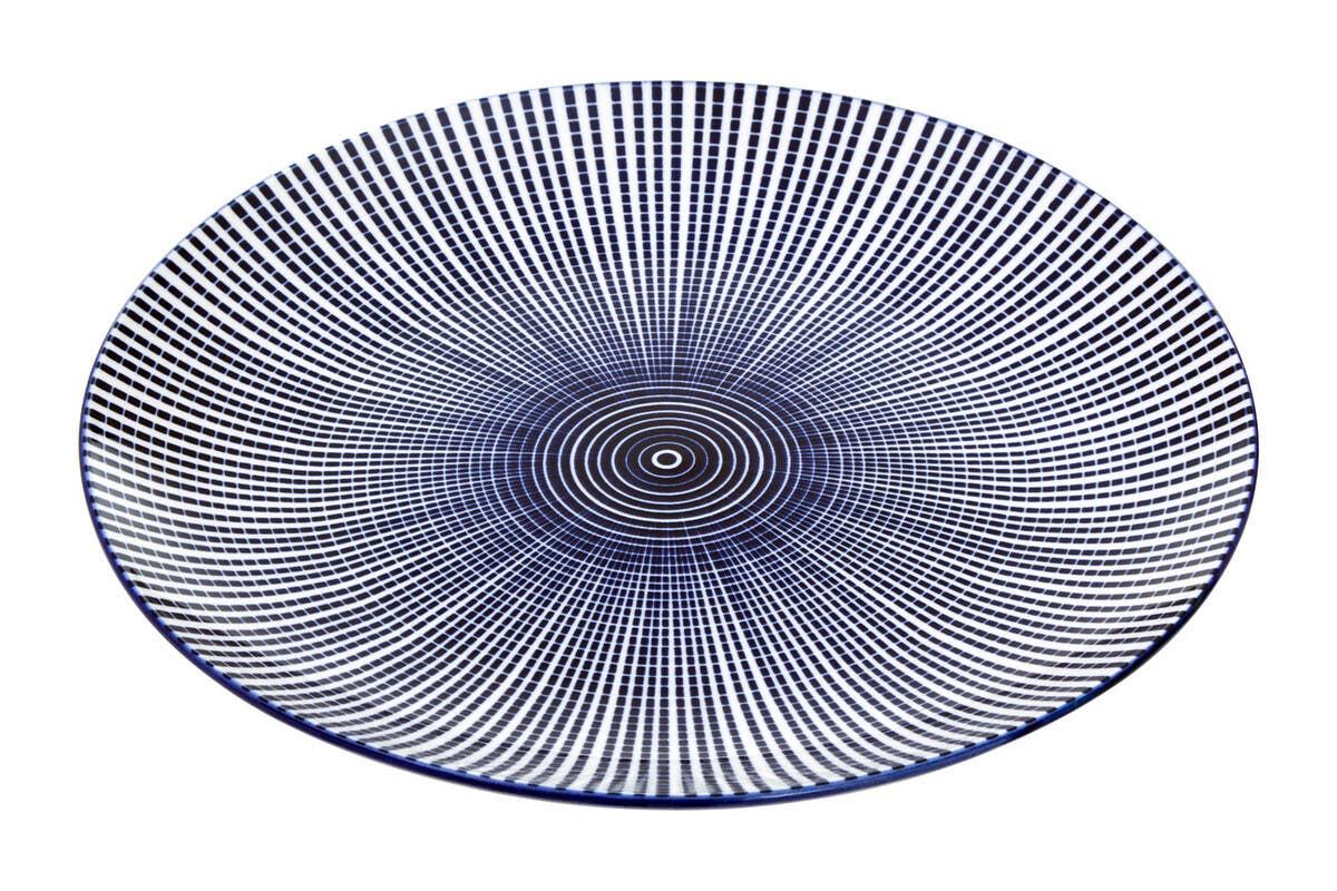 Maya 12 Piece Blue And White Dinner Set