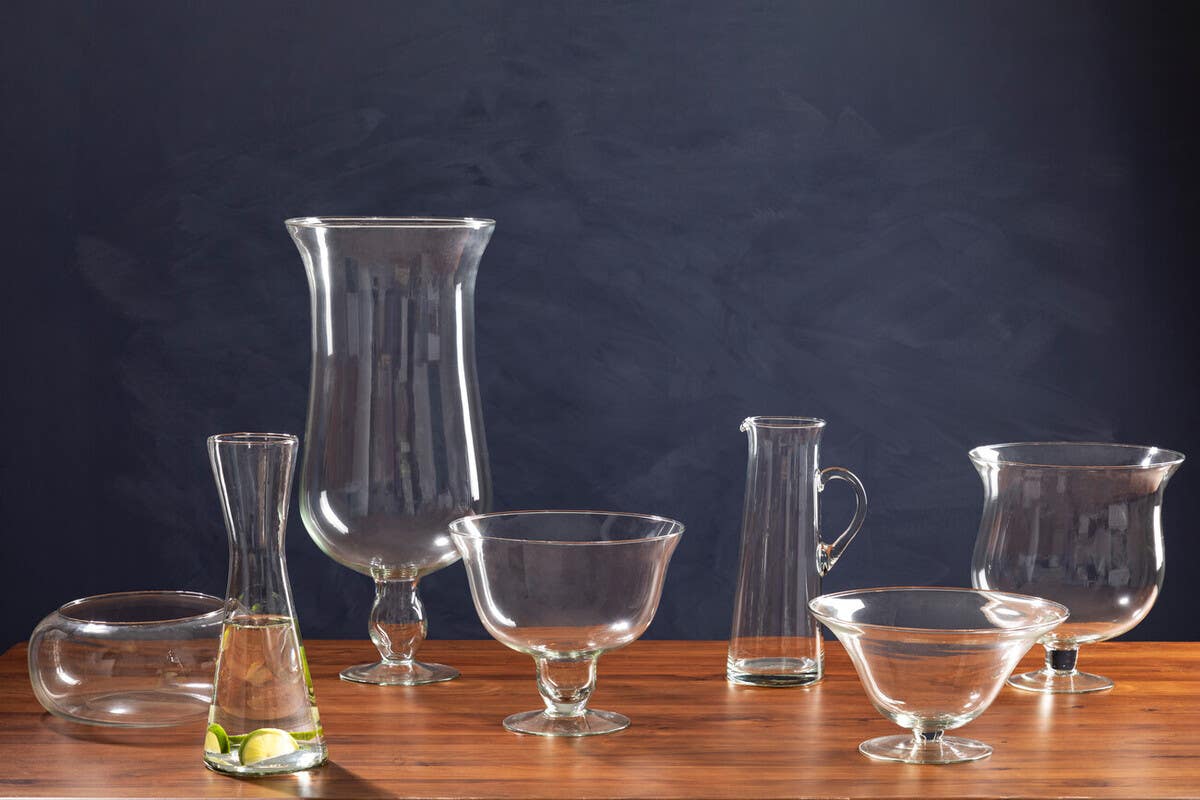 Ambra Clear Glass Carafe.
