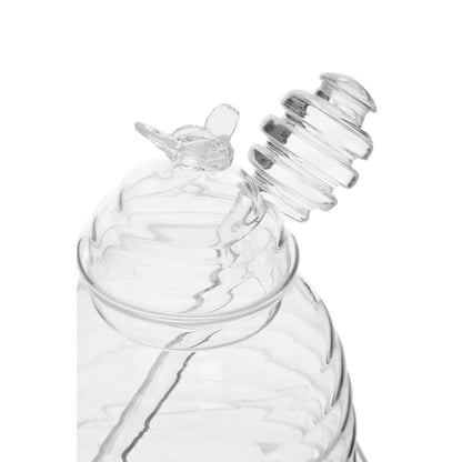 Freska Glass Honey Jar With Dipper