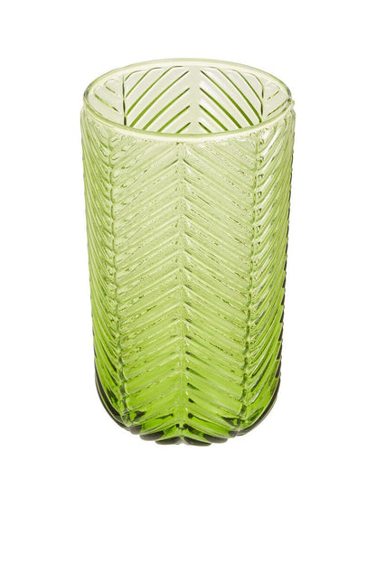 Fleur Set Of Four Green Highball Glasses