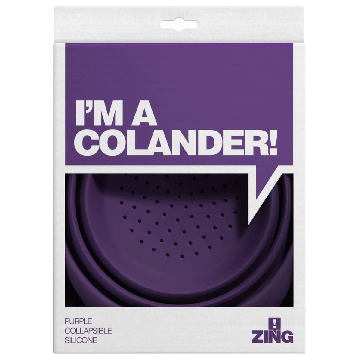 Zing Purple Collapsible Colander