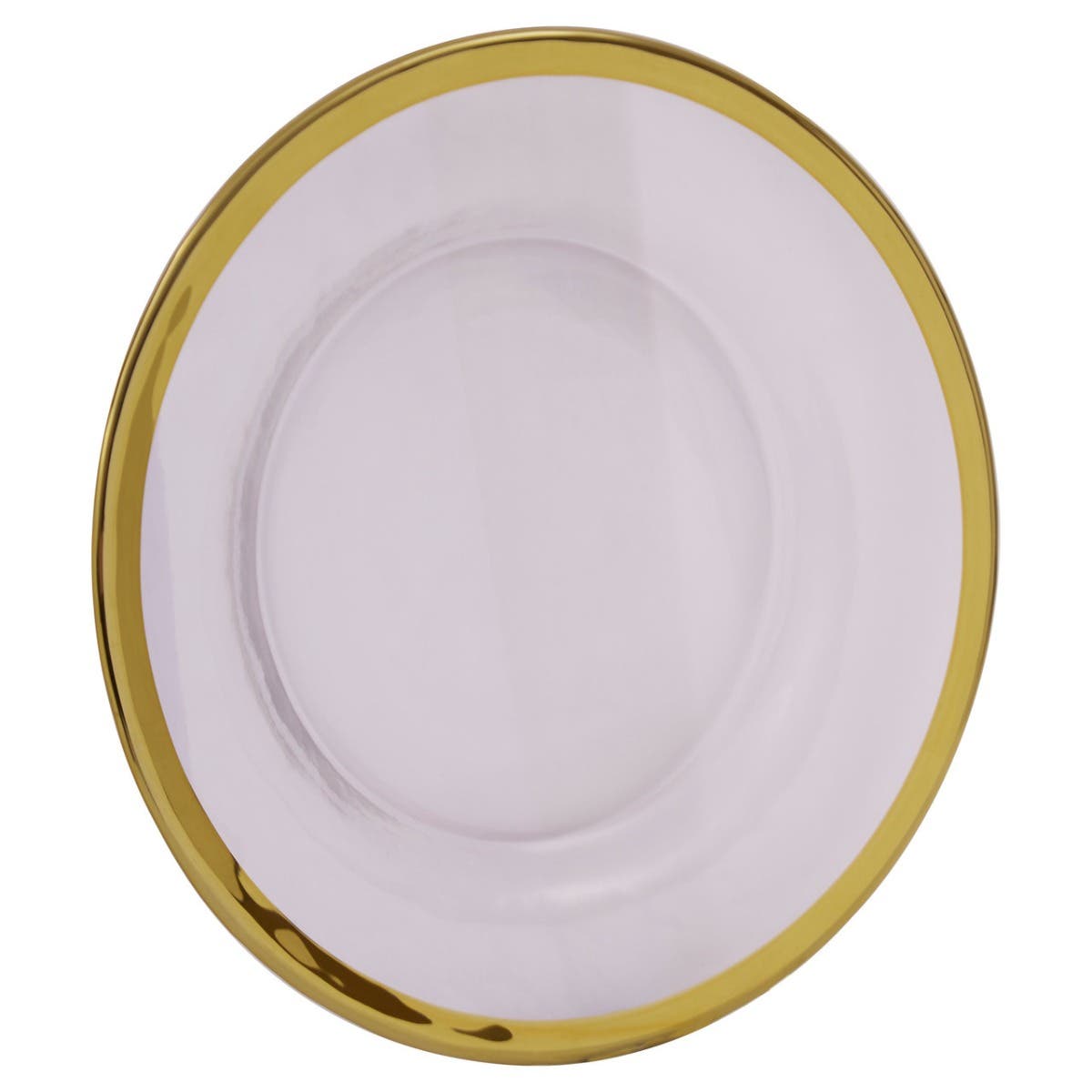 Ida Textured Glass Side Plate With Gold Rim
