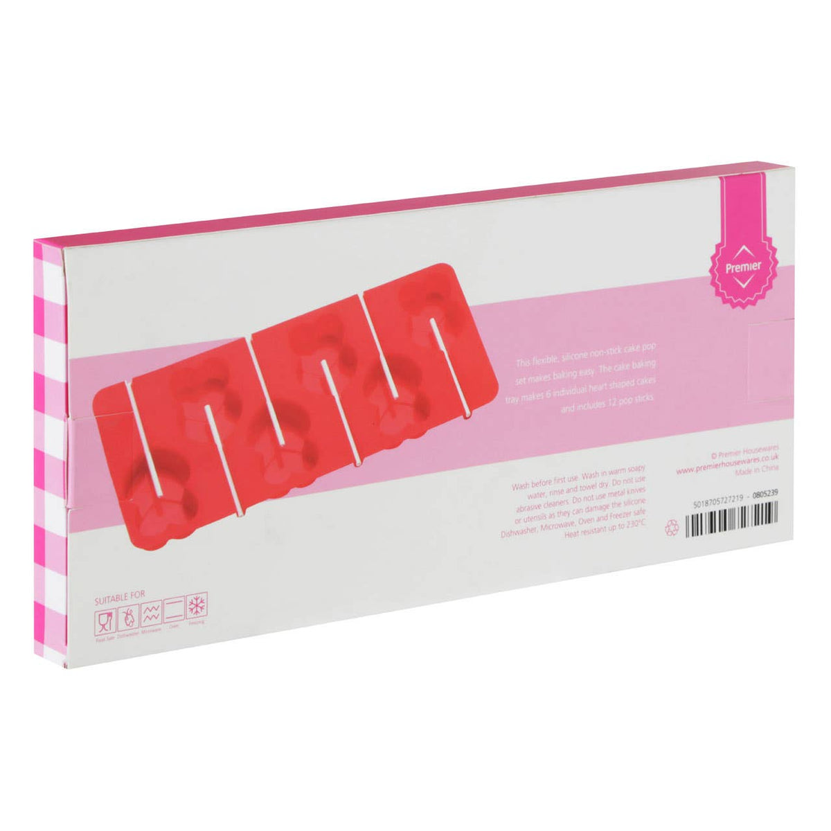 Hallie 6 Heart Moulds And 12 Sticks Cake Pop Mould