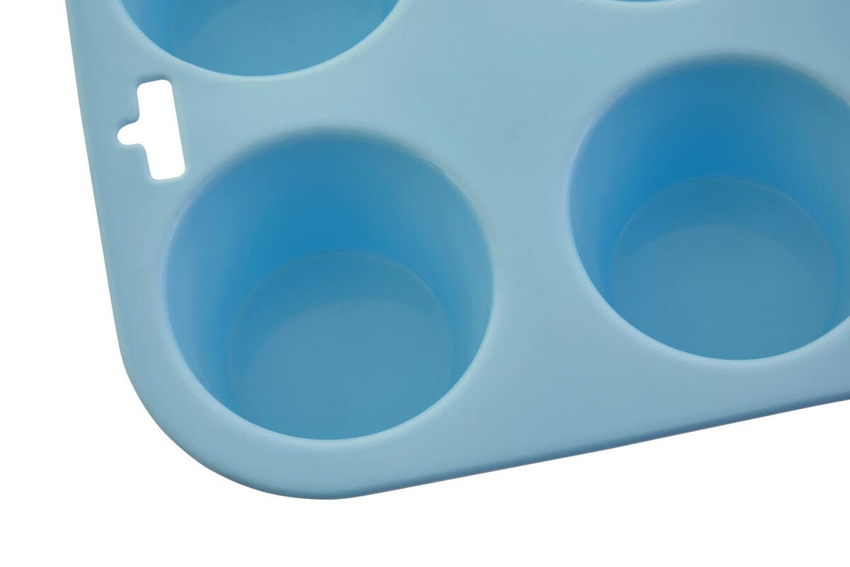 Zing Pastel Blue 6 Cup Muffin Mould