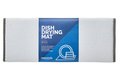 Sinkside Dish Drying White Mat