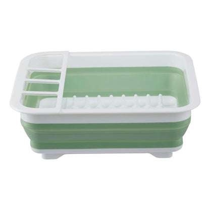 Umbria Collapsible Dish Rack - Green White