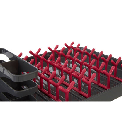 Laurie Dish Drainer - Grey and Hot Pink